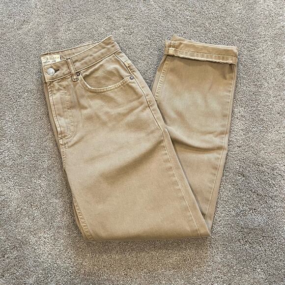 We The Free‎ Women's Tan Denim Jeans Distressed High Waist Straight Leg Size 25 - Picture 1 of 7